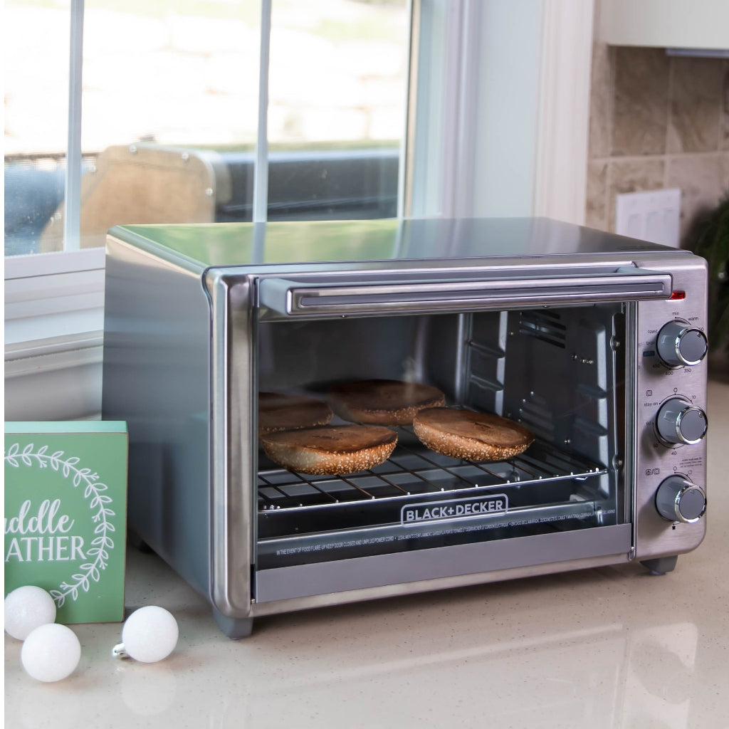 Black & Decker Horno Tostador con Freidora Aire 21.8 Litros, TO3217SS-LA