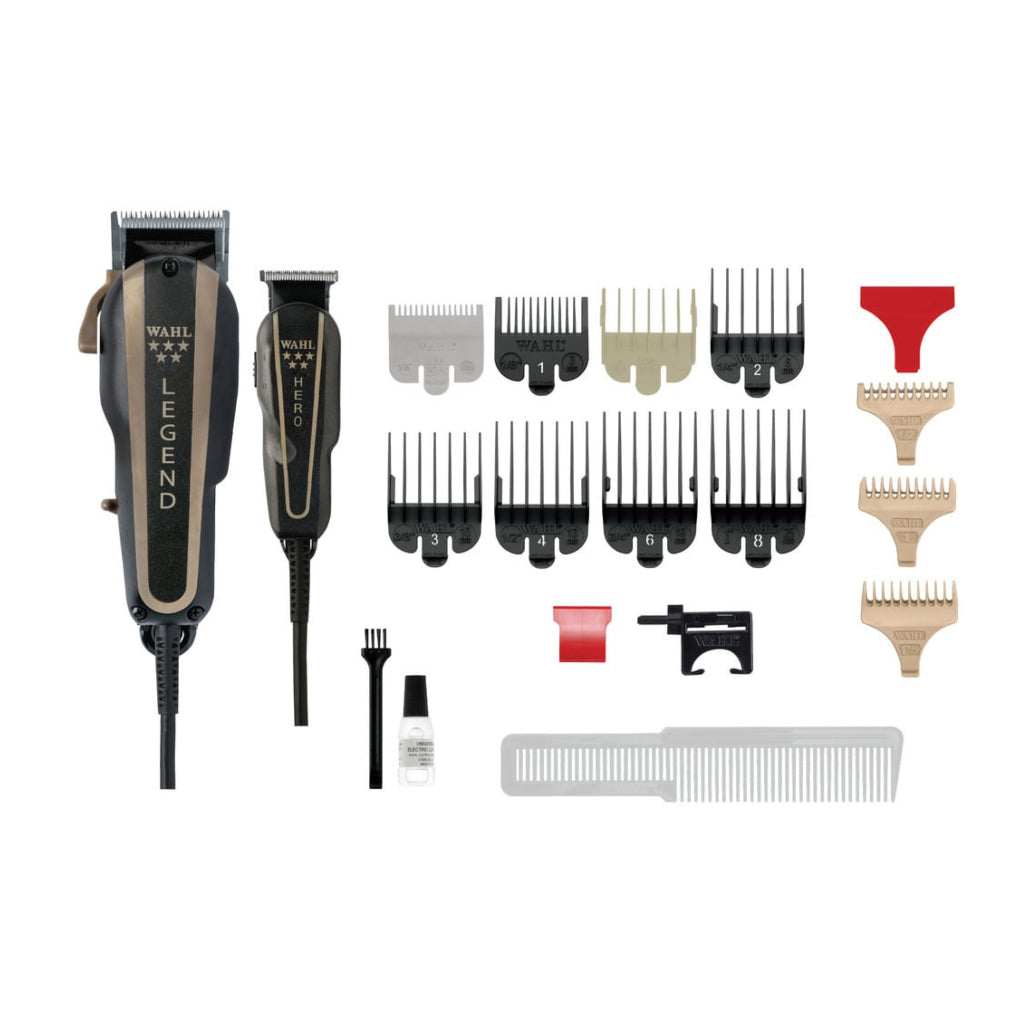 Wahl Set Cortadora de Cabello Profesional Alámbrica Barber Pro, 8180-108