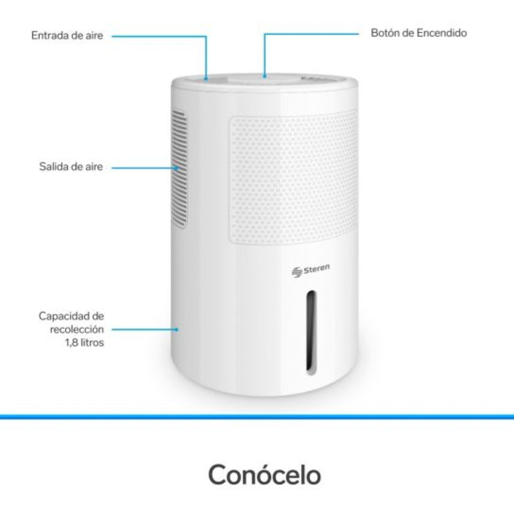 Steren Deshumidificador Eléctrico con Tanque 1.8L, AIR-260