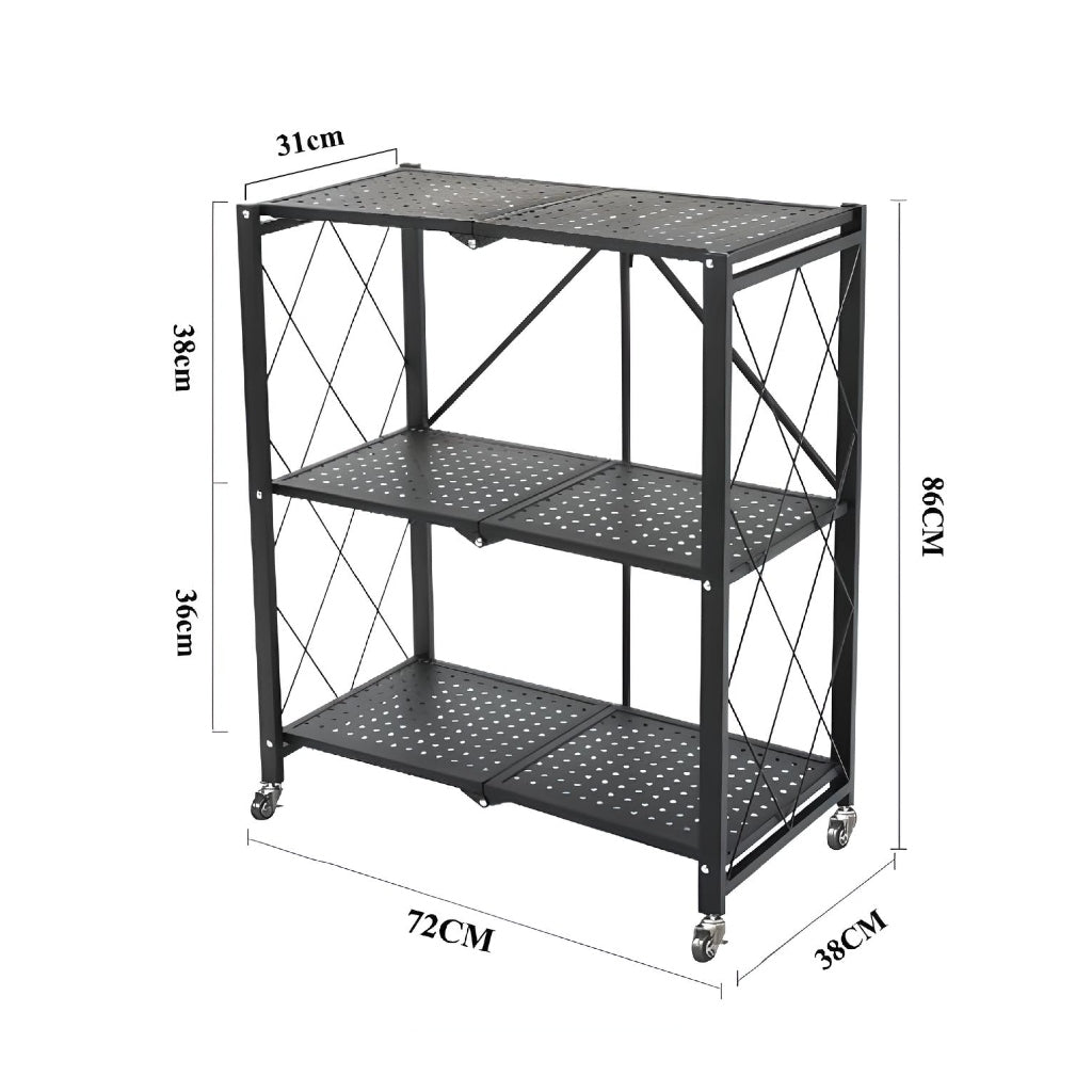 Miomu Mueble de Almacenamiento Plegable Diseño Carrito