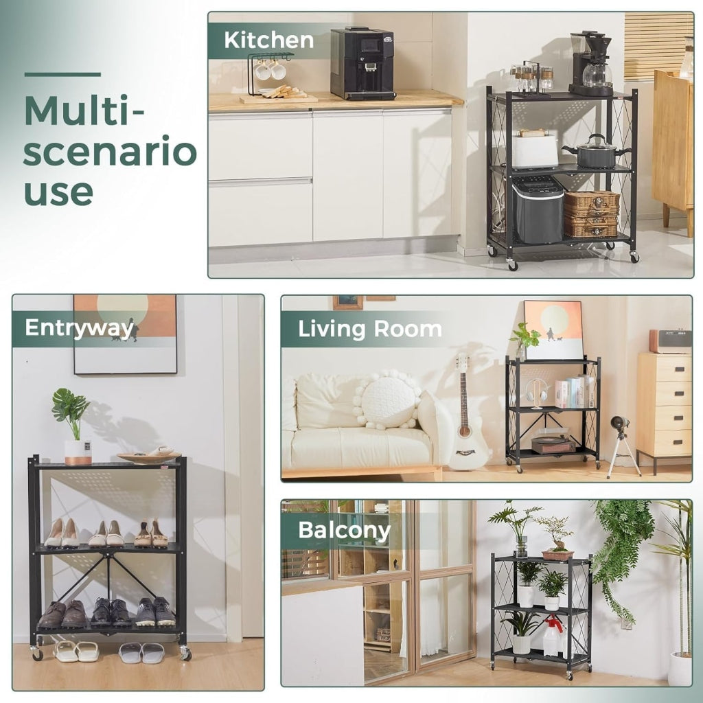 Miomu Mueble de Almacenamiento Plegable Diseño Carrito