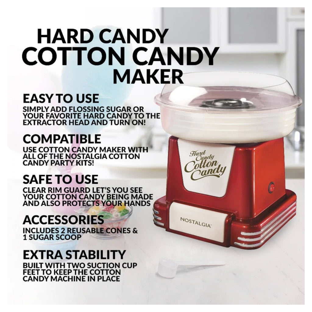 Nostalgia Máquina para Hacer Algodón de Azúcar Retro Hard Candy