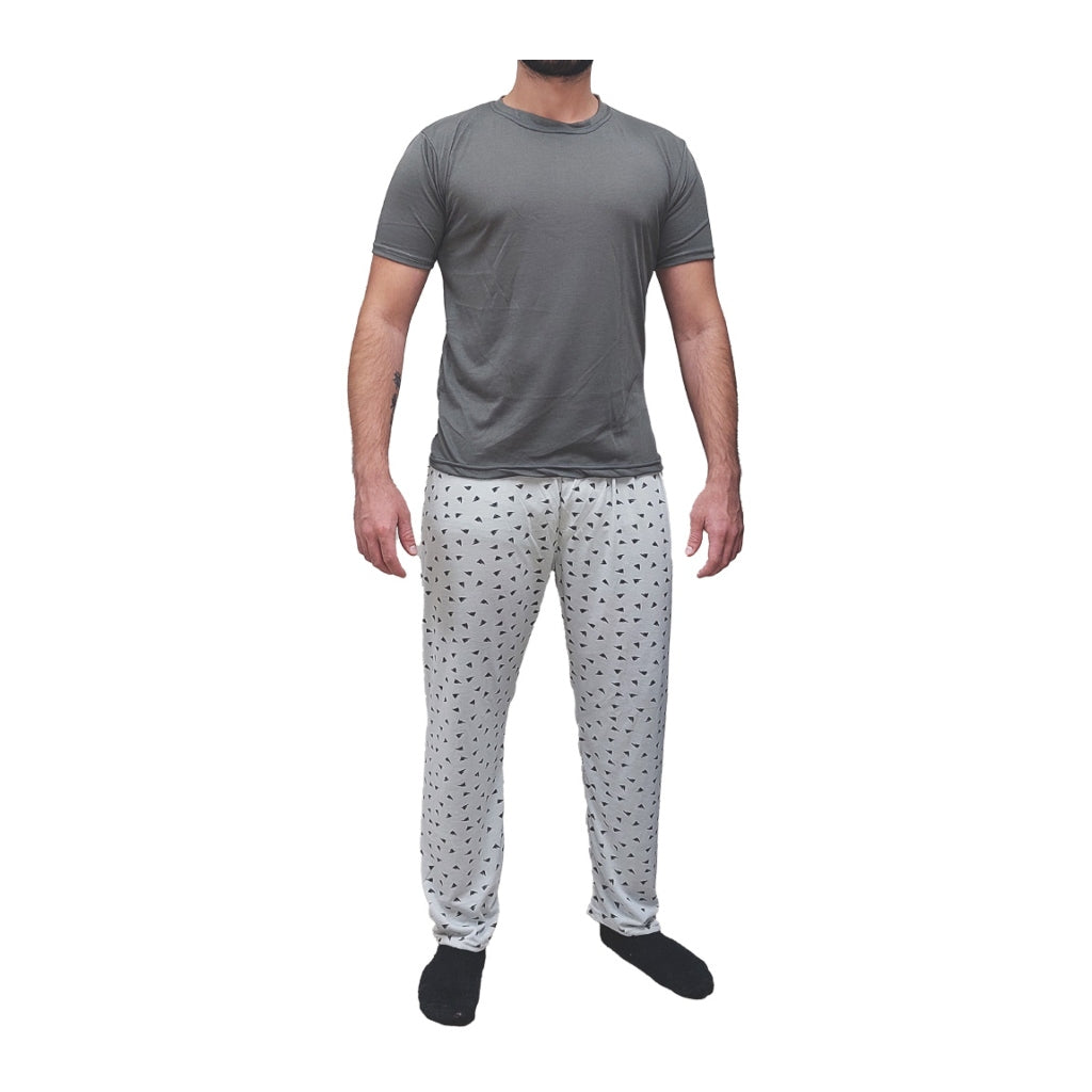 Miomu Pijama con Pantalón Largo Gris, para Hombre