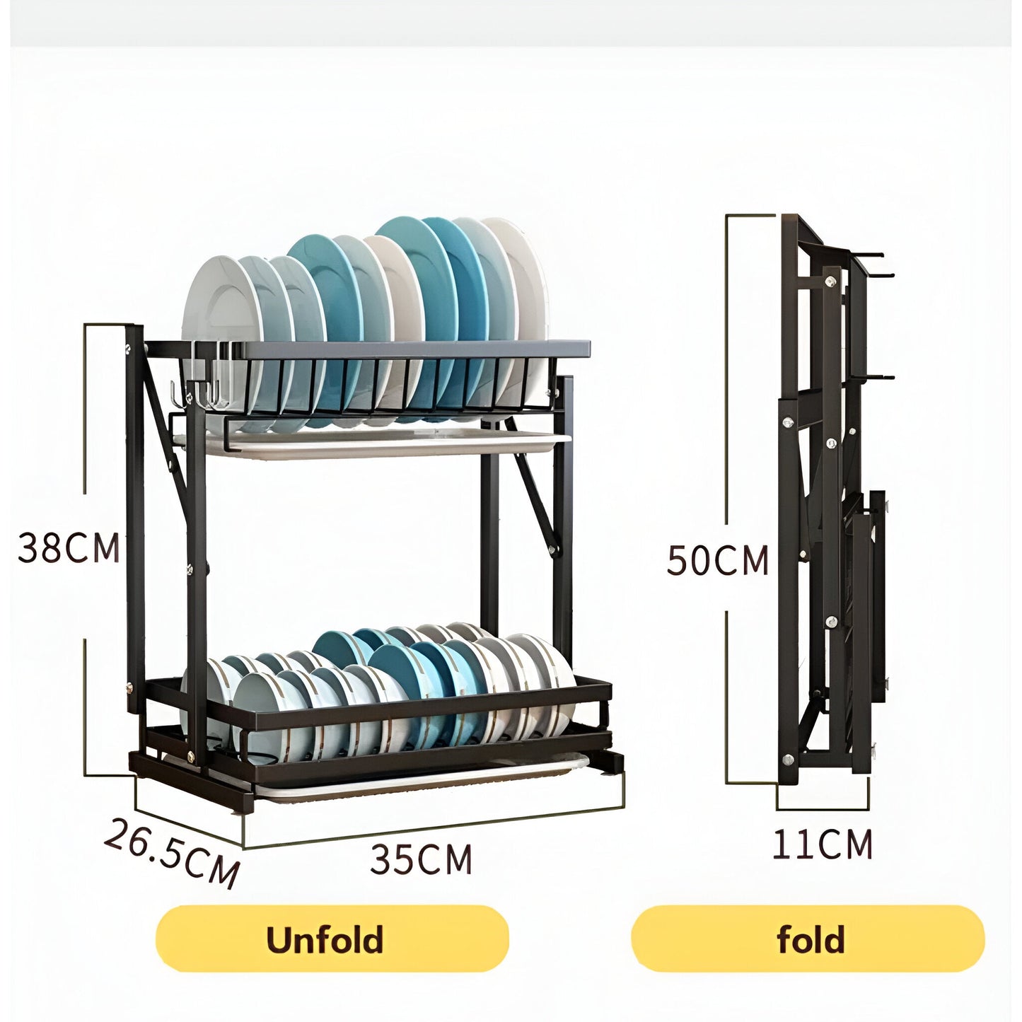 Miomu Escurridor de Platos Plegable