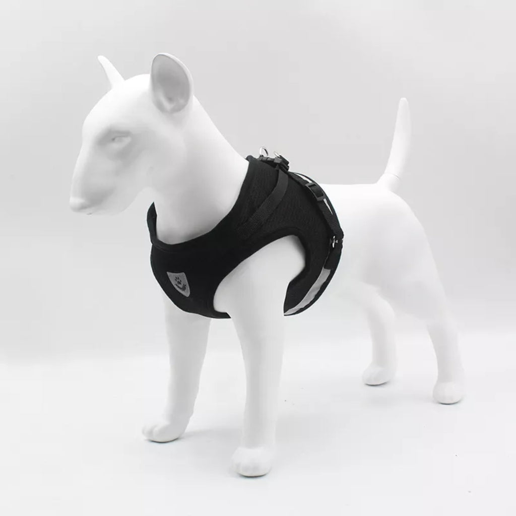 Miomu Pechera para Mascotas de Tela Respirable Negro