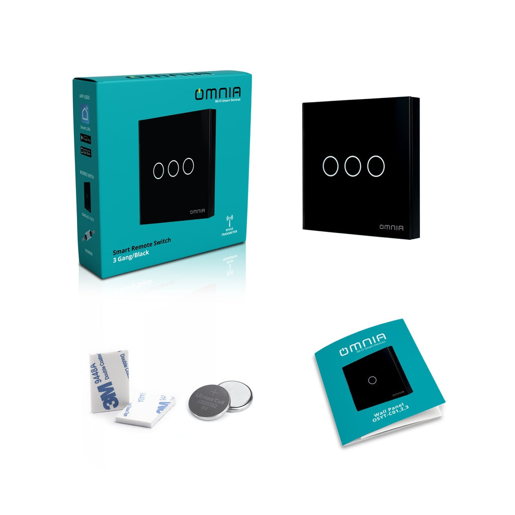 Omnia Interruptor Inteligente Inalámbrico Rf 3 Vías