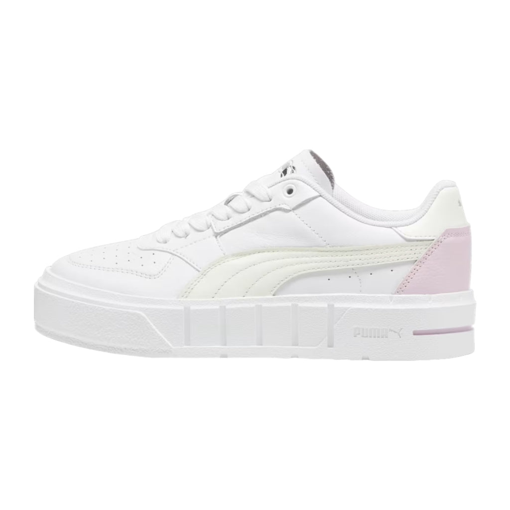 Puma Tenis Casual Cali Court Leather Blanco/Morado, para Mujer