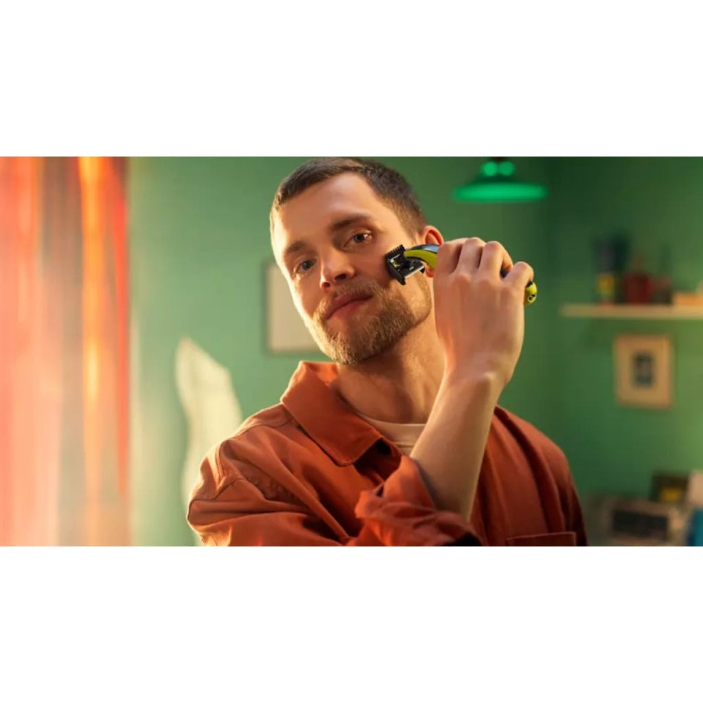 Philips Afeitadora Inalámbrica Recargable con 3 Peines Rostro Oneblade (qp272410)