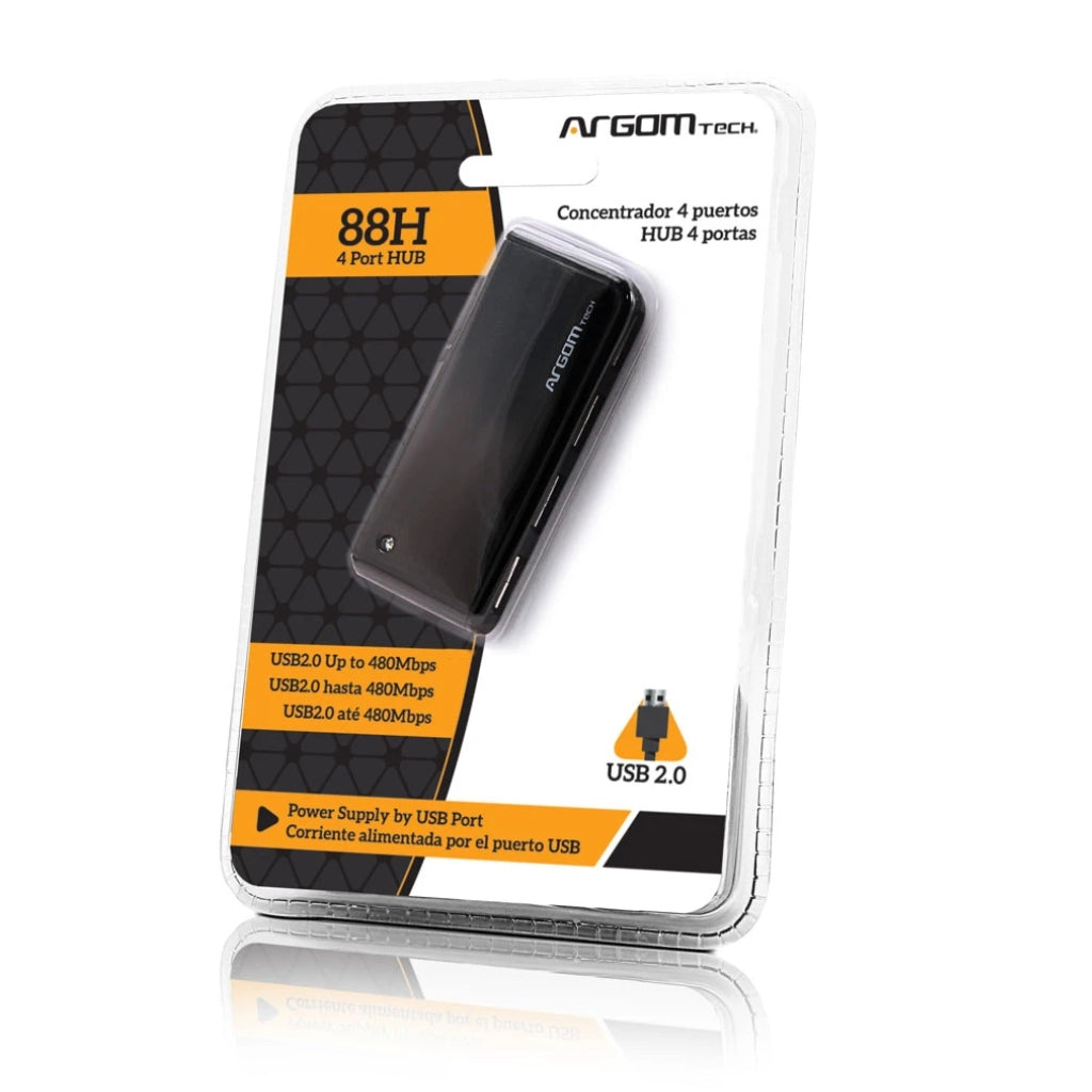 Argom Conector HUB Universal USB con 4 Puertos