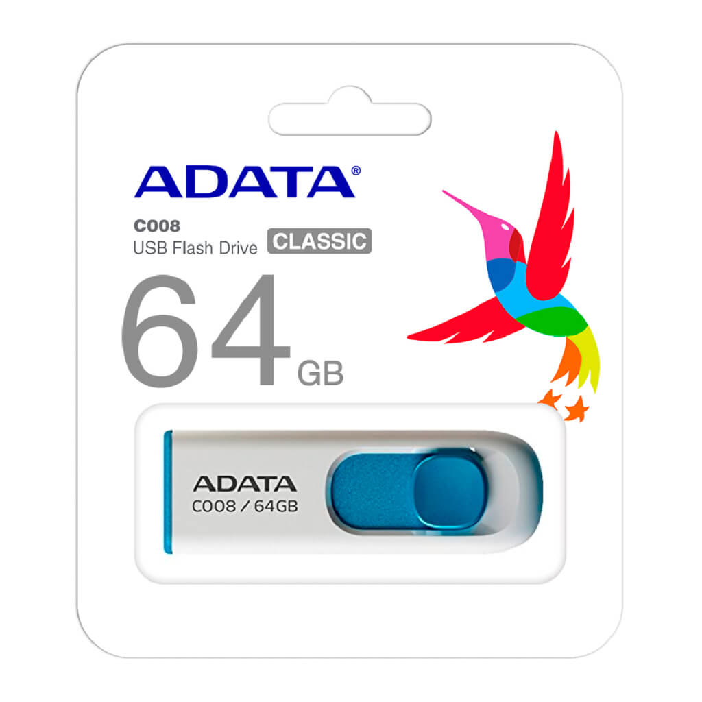 Adata Memoria Flash USB 64GB 2.0 C008, AC008-64G-R
