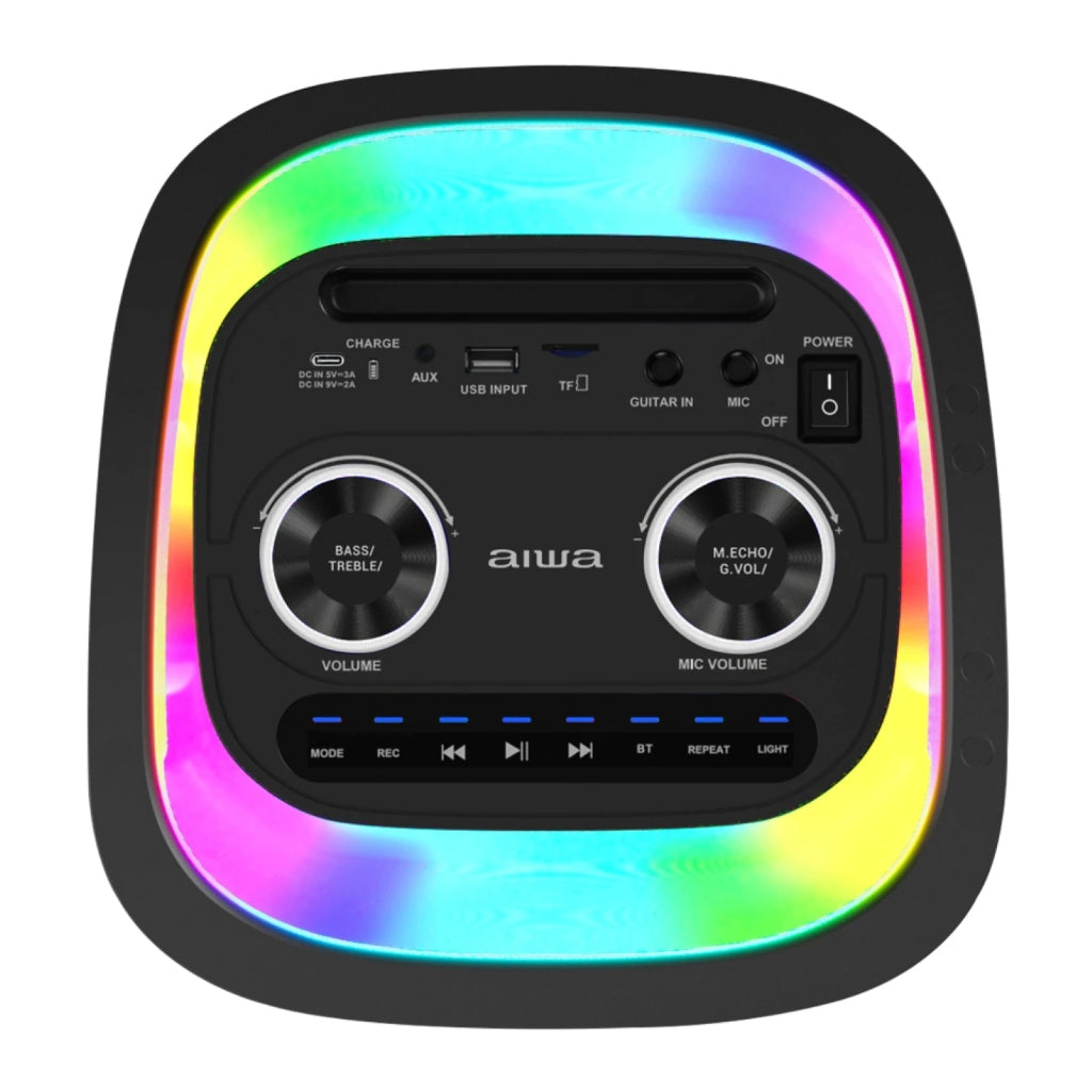 Aiwa Parlante Inalámbrico Portátil 600w con Luz, Awpoh4d