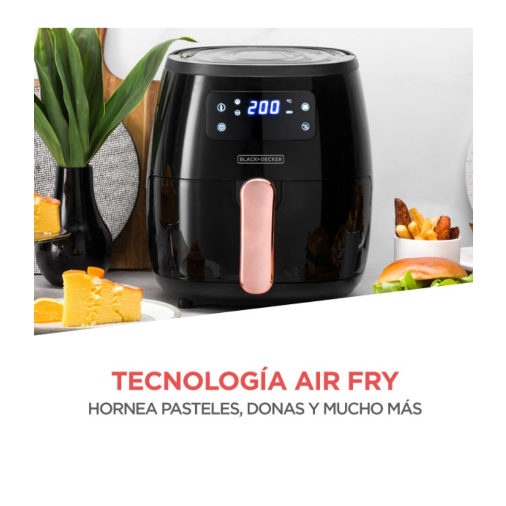 Black & Decker Olla Freidora de Aire 5.7 Litros, HFD5055B