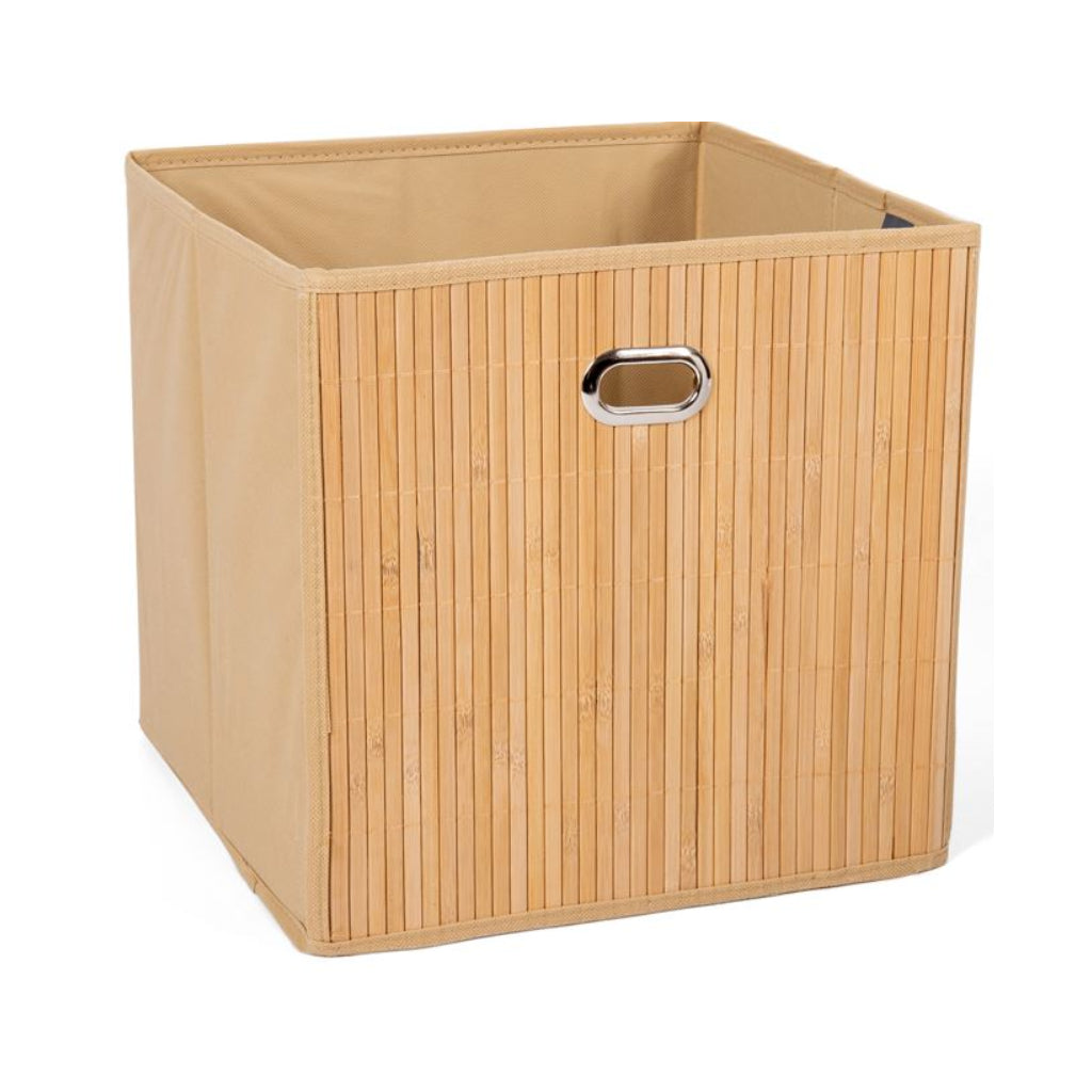 Miomu Caja Plegable Bambú Cuadrada