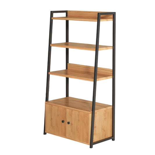 Miomu Estantería 4 Niveles con Puertas Inferiores