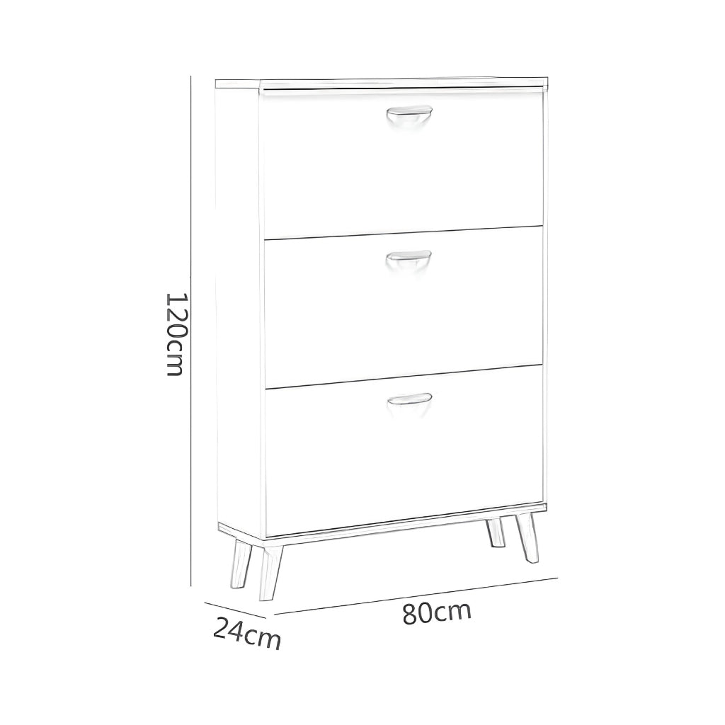 Miomu Mueble Zapatera 3 Niveles, Estilo Gaveta