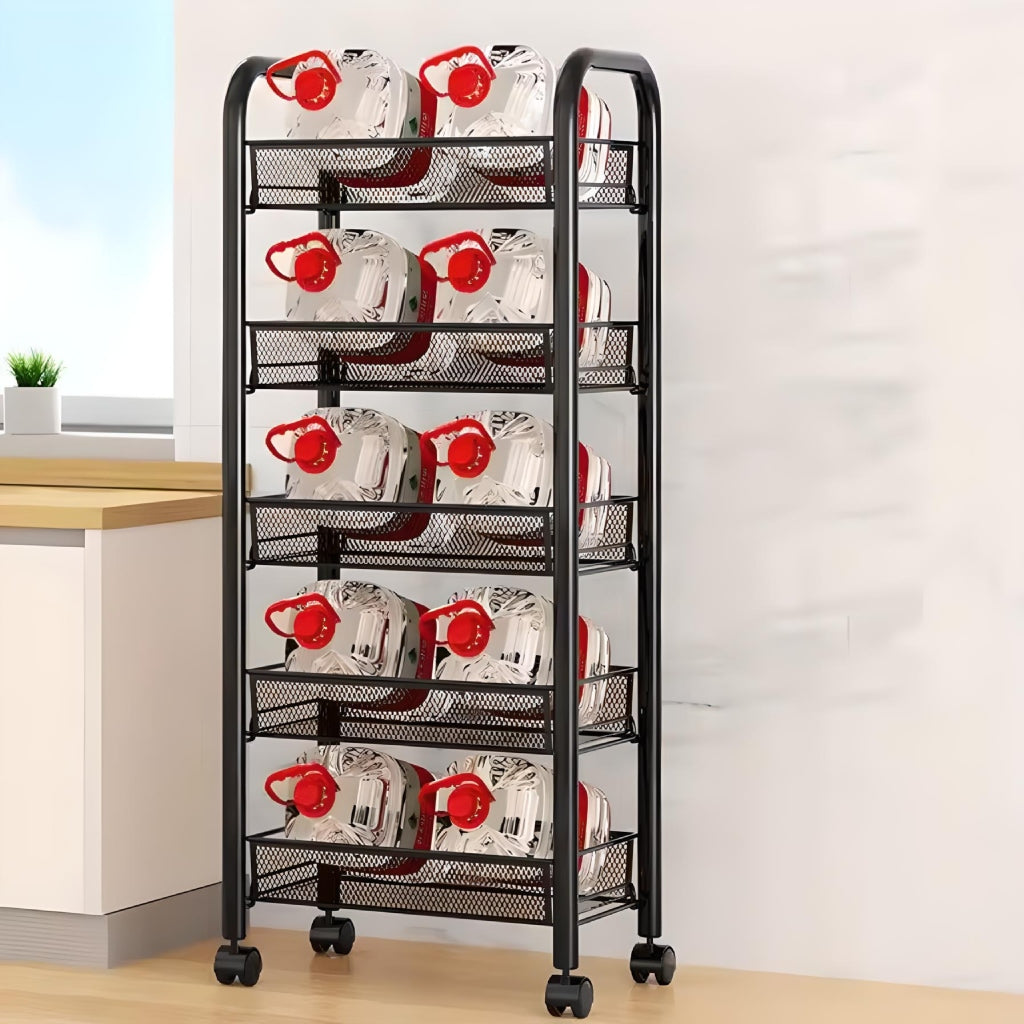 Miomu Carrito Organizador Metálico de Espacios Pequeños, 5 Niveles