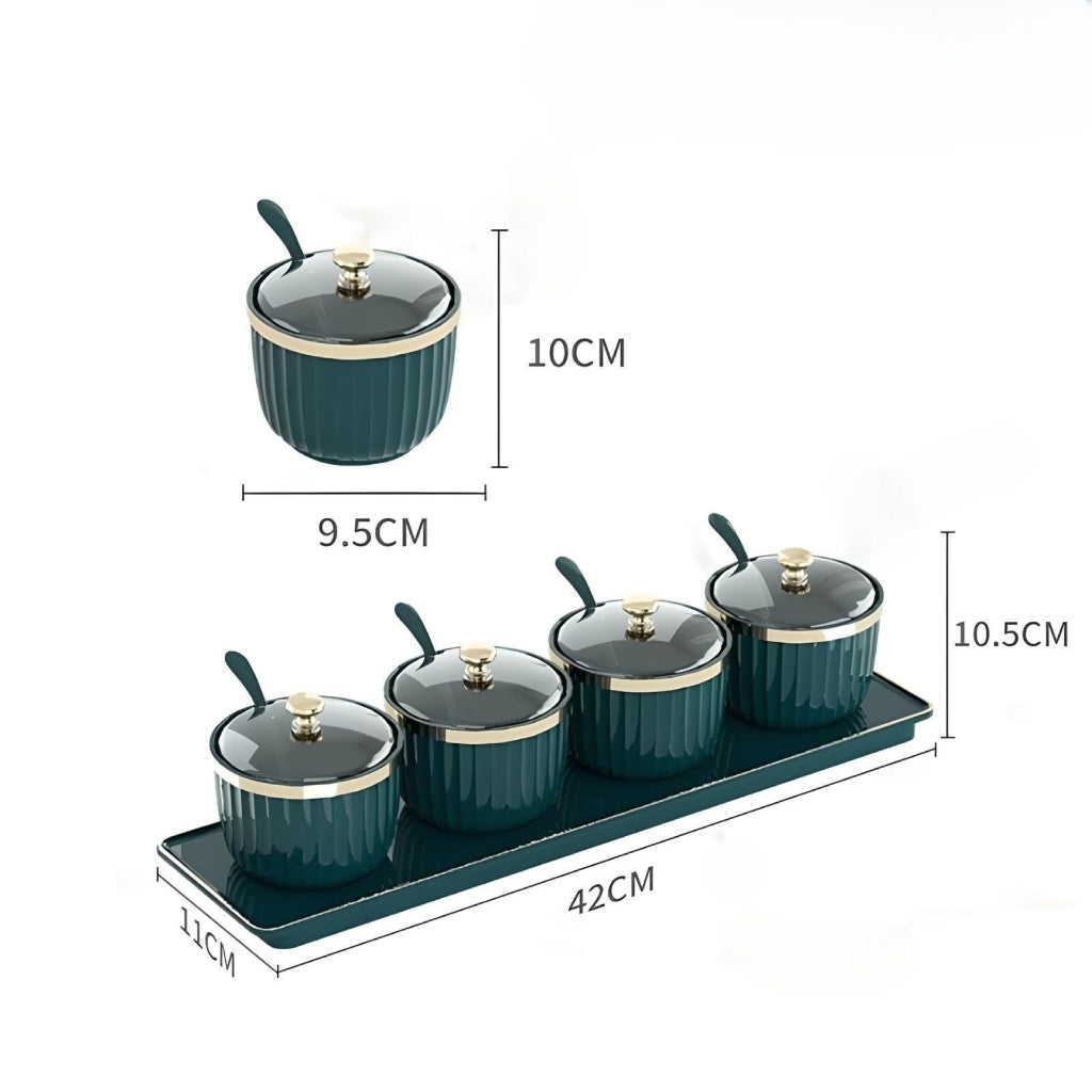 Miomu Set Mini Frascos Condimenteros para Mesa