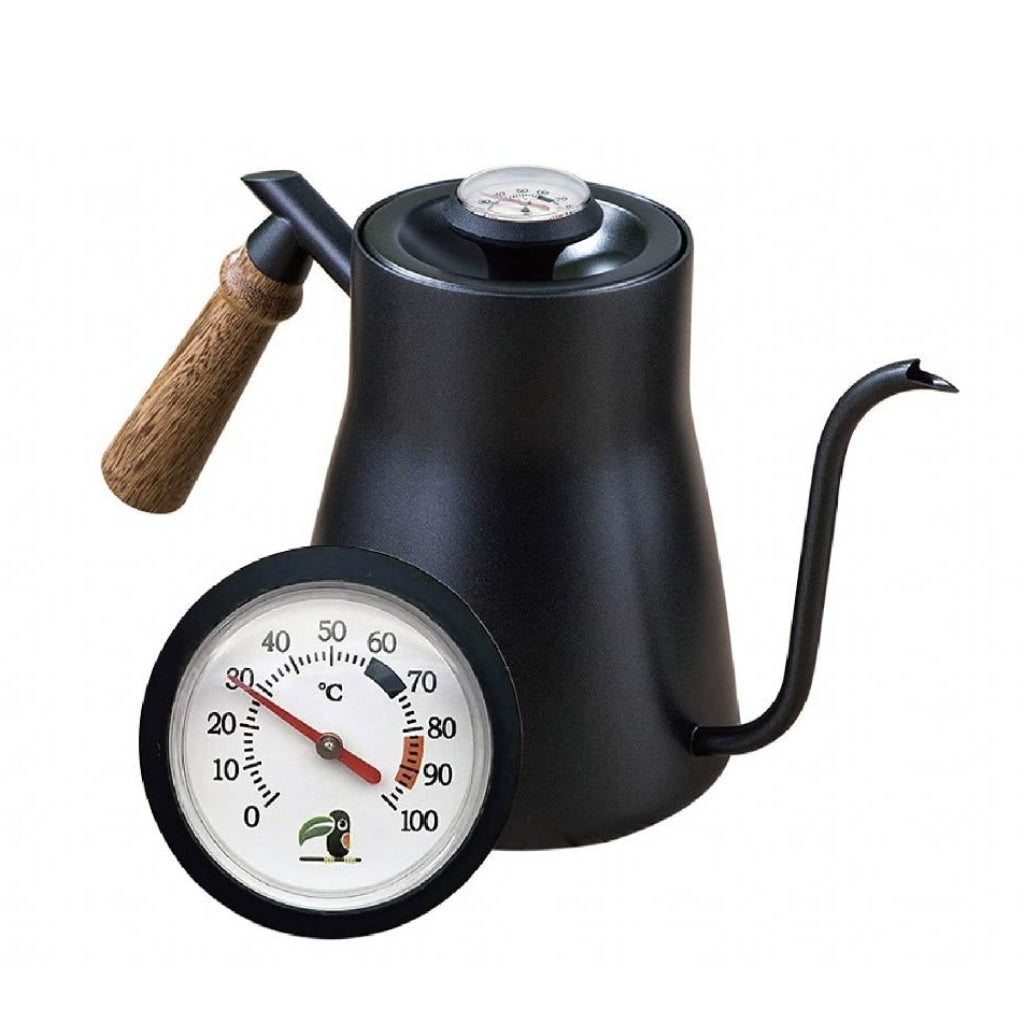 Adagio Coffee Cafetera Cuello de Ganso Negra con Termómetro