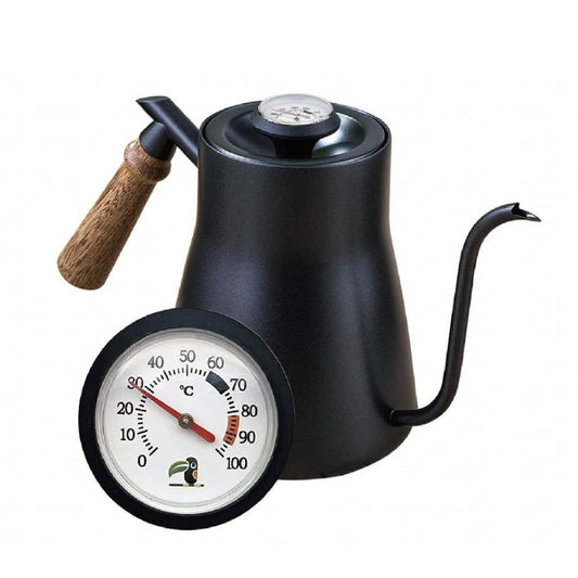 Adagio Coffee Cafetera Cuello de Ganso Negra con Termómetro