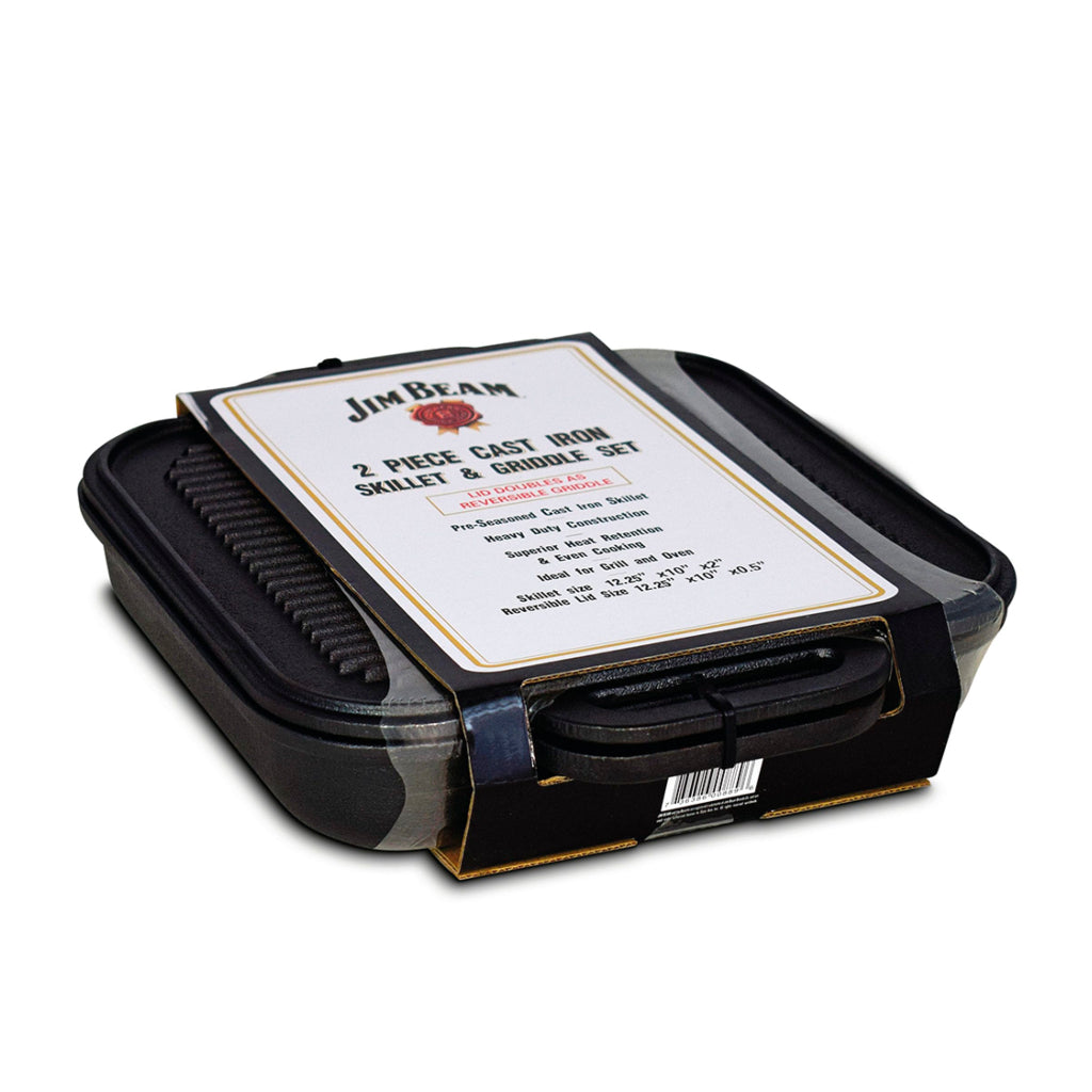 Jim Beam Sartén Hierro Fundido 3 en 1 con Tapa 12.25" (JB0218)