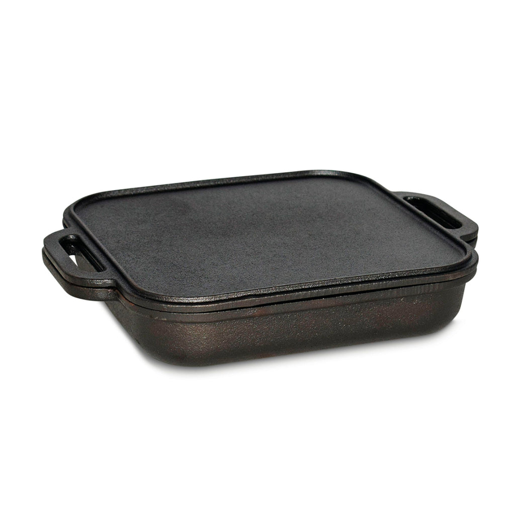 Jim Beam Sartén Hierro Fundido 3 en 1 con Tapa 12.25" (JB0218)
