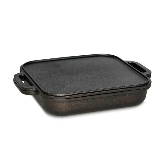 Jim Beam Sartén Hierro Fundido 3 en 1 con Tapa 12.25" (JB0218)