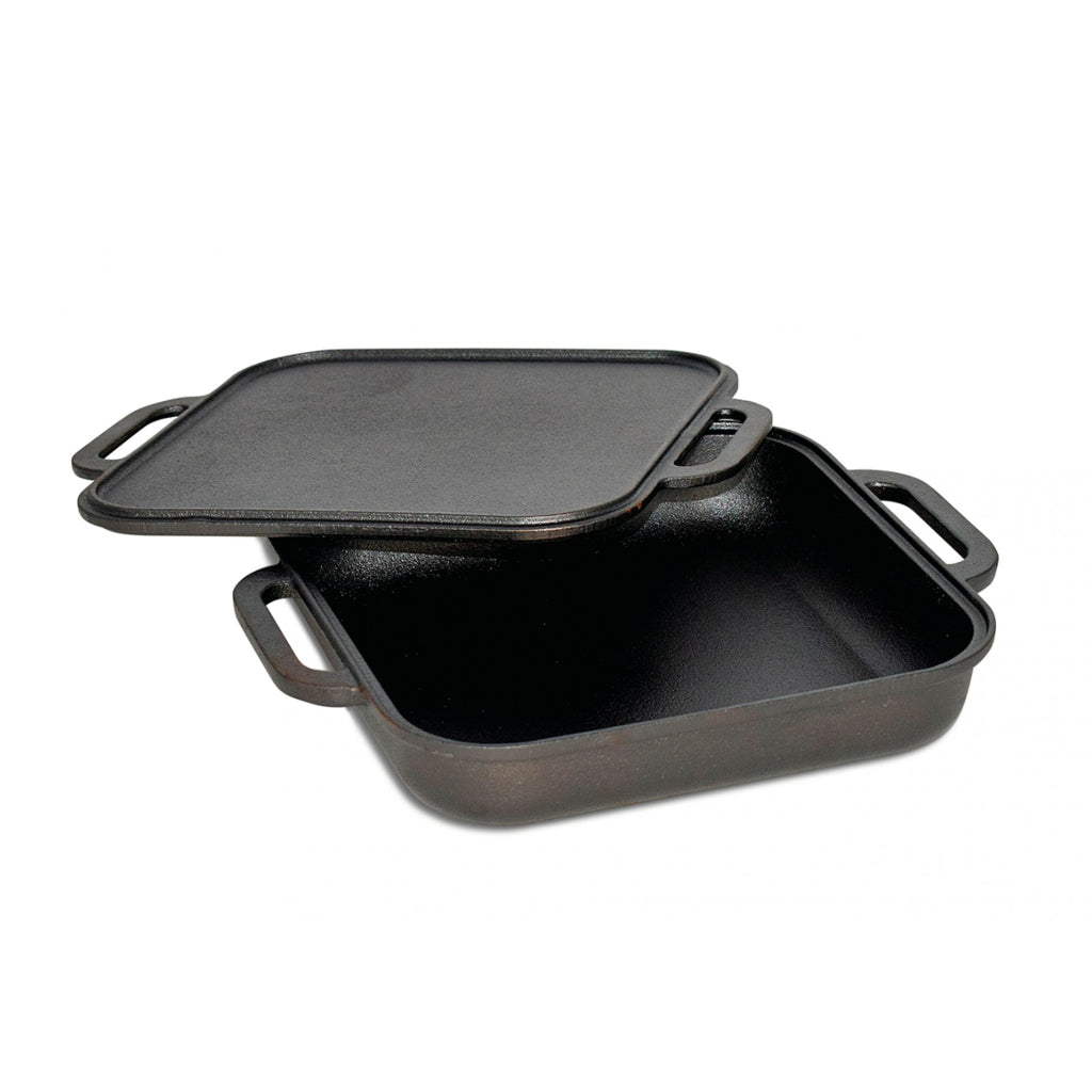 Jim Beam Sartén Hierro Fundido 3 en 1 con Tapa 12.25" (JB0218)