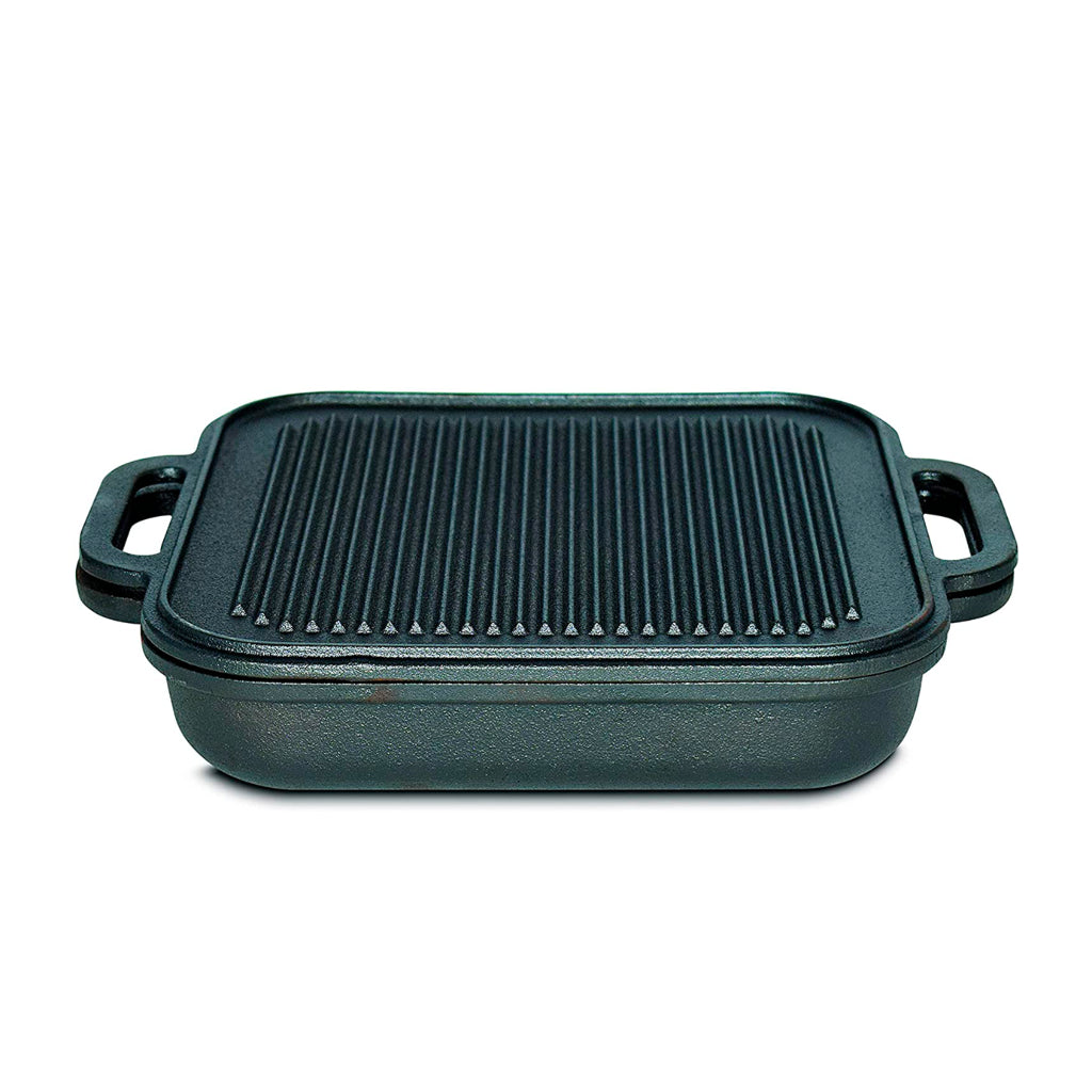 Jim Beam Sartén Hierro Fundido 3 en 1 con Tapa 12.25" (JB0218)