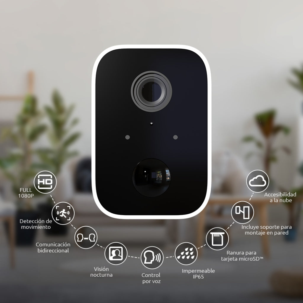 Nexxt Solutions Cámara Inalámbrica Inteligente para Interiores y Exteriores, 2 Pack