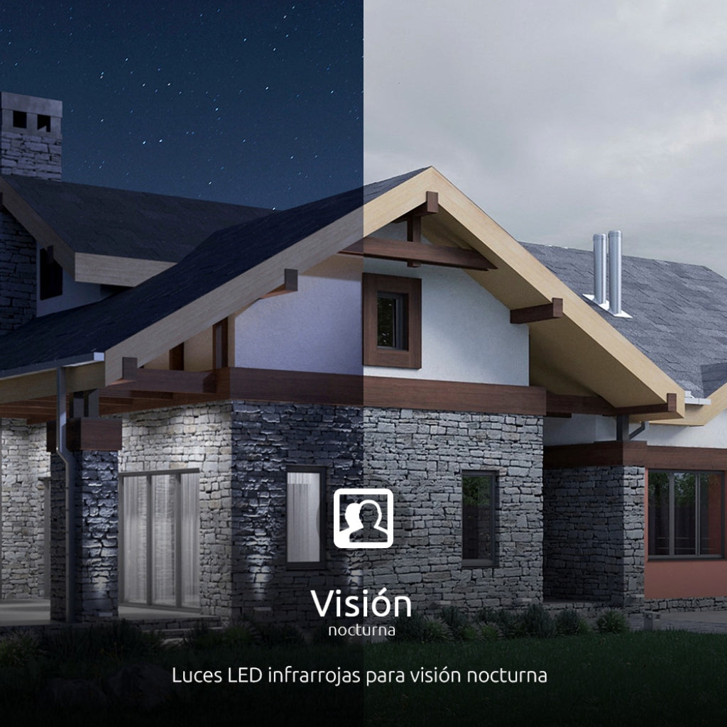 Nexxt Solutions Cámara Inalámbrica Inteligente para Interiores y Exteriores, 2 Pack