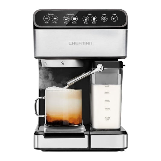 Chefman Máquina de Café Espresso Semiautomática Digital 6 en 1 (RJ54)