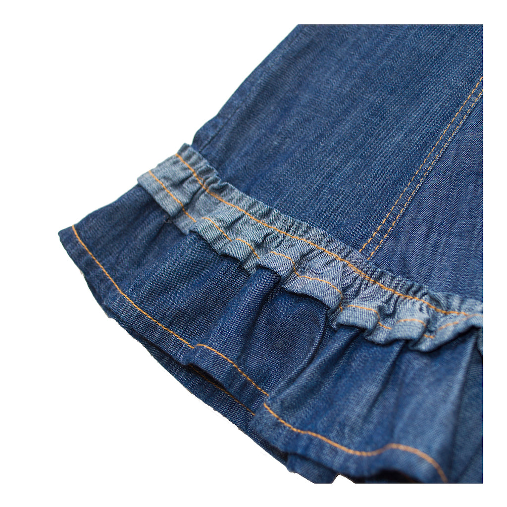 Crayola Vestido para Niña Denim Flores Bordadas