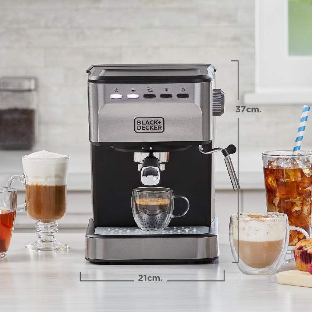 Black & Decker Máquina de Café Espresso Semiautomática (EM0312-0SDLA)