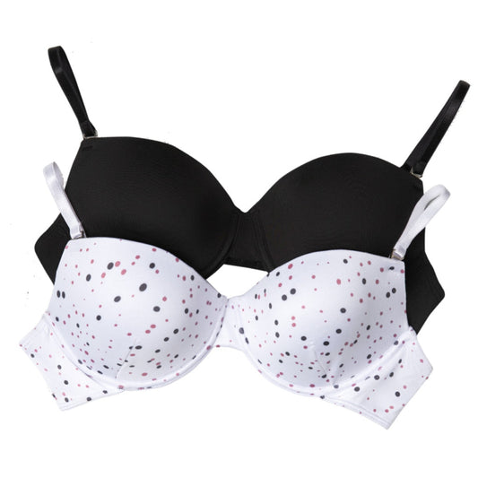Formas Íntimas Brasier Sin Aro Pack x2, Negro/Estampado, para Mujer