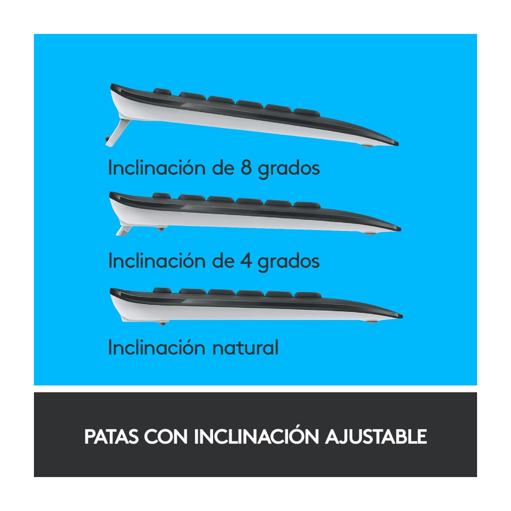 Logitech Kit Teclado y Mouse Inalámbricos MK540, 2 Piezas