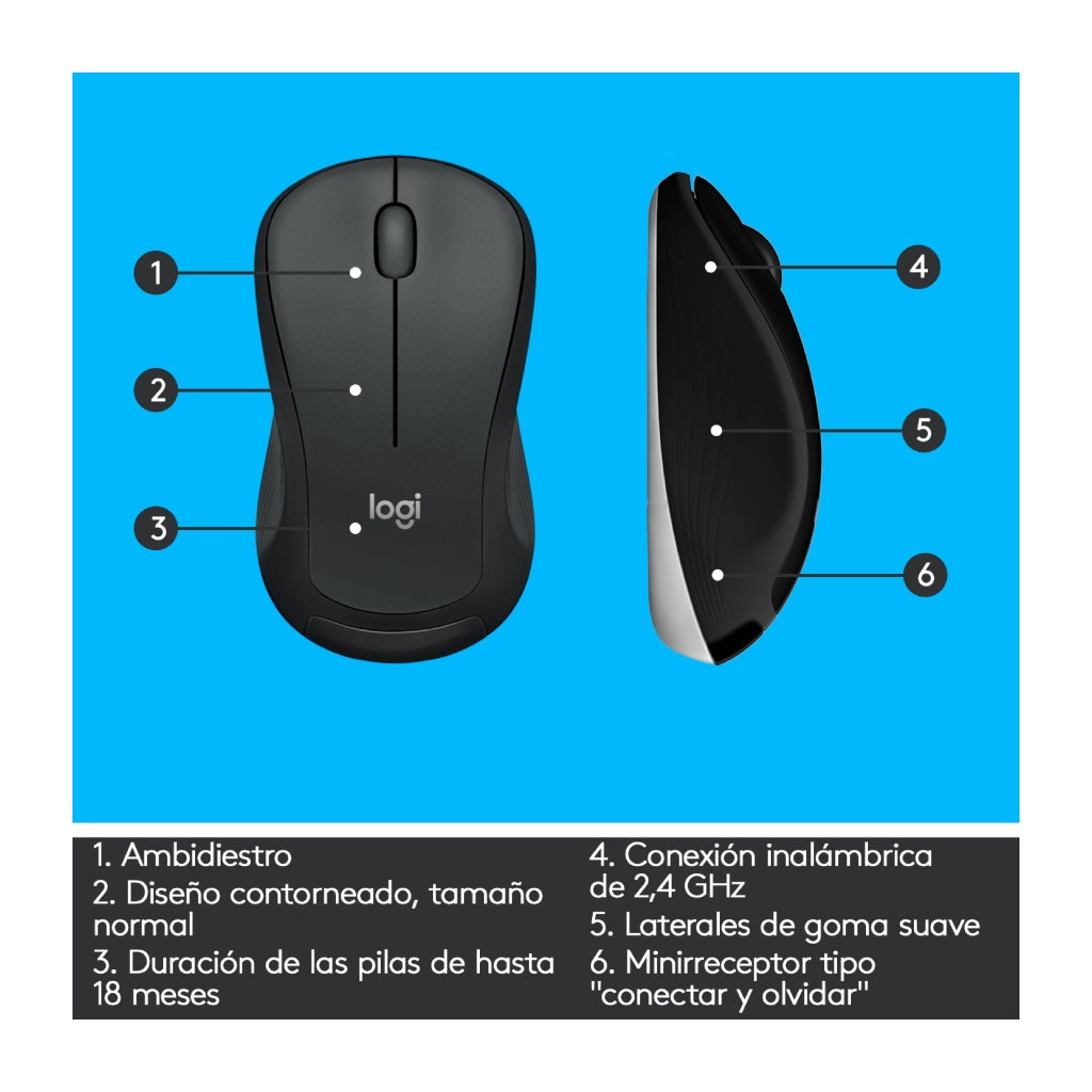 Logitech Kit Teclado y Mouse Inalámbricos MK540, 2 Piezas