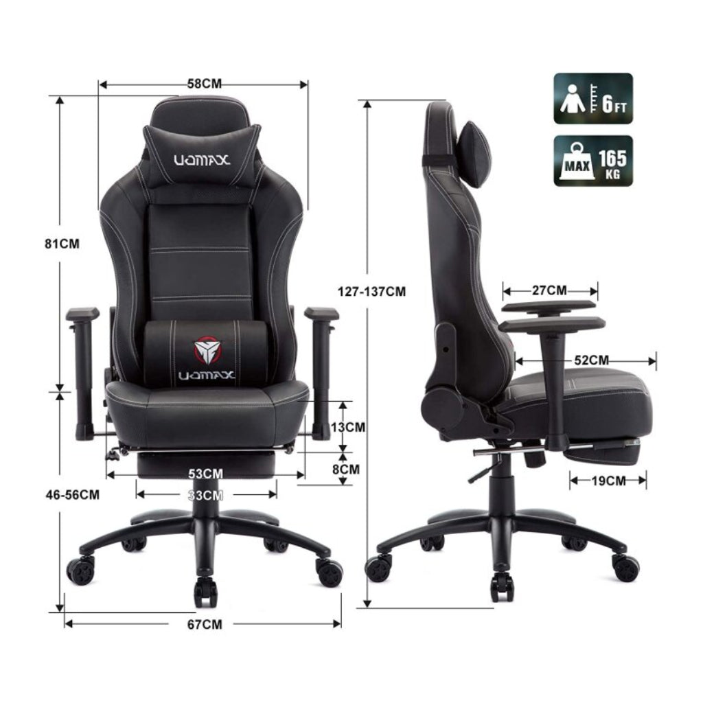 MMA Silla Gaming con Masajeador Lumbar UOMAX-ARMY (63-ANJ-1109)
