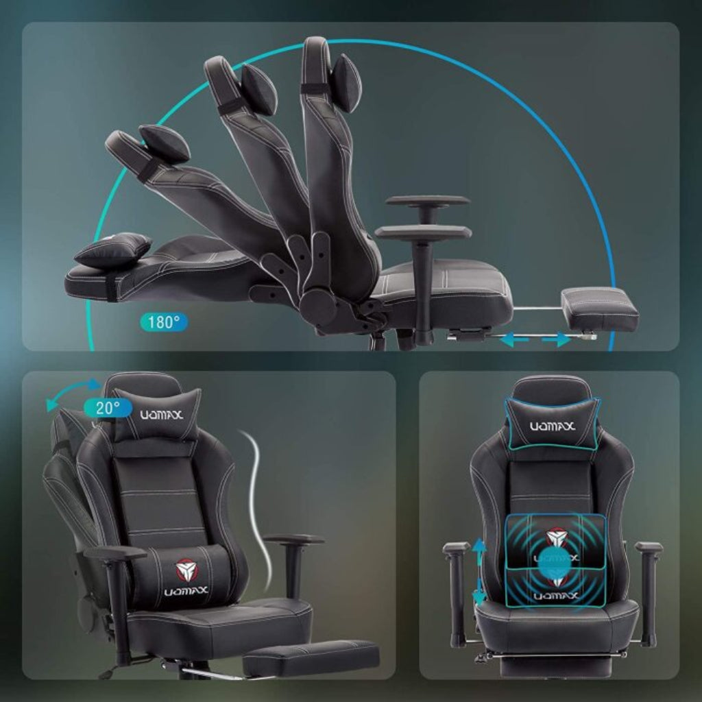 MMA Silla Gaming con Masajeador Lumbar UOMAX-ARMY (63-ANJ-1109)