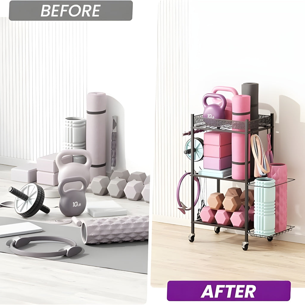 Miomu Estante Organizador Portátil para Gimnasio