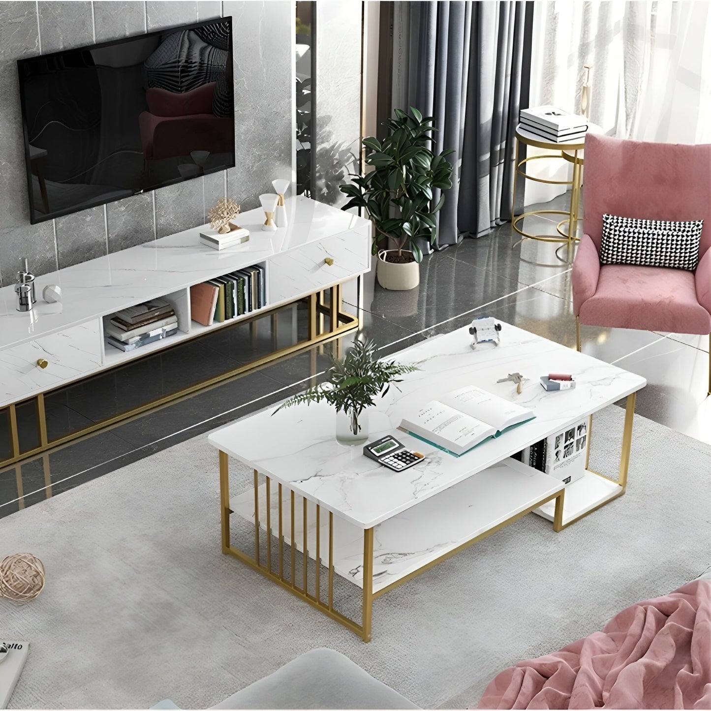 Miomu Mesa de Centro para Café de Madera