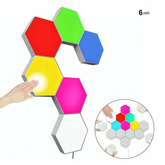 Miomu Set Luces LED Hexagonal, 6pcs