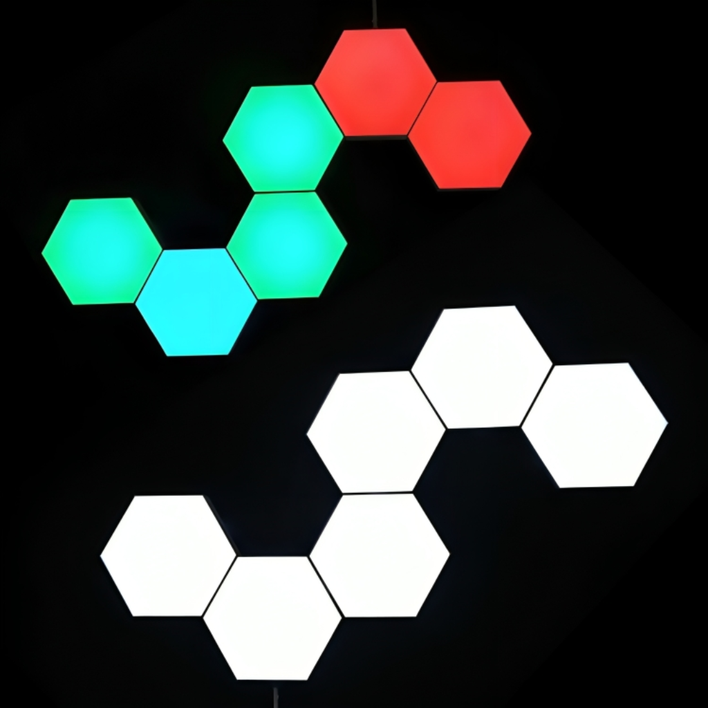 Miomu Set Luces LED Hexagonal, 6pcs