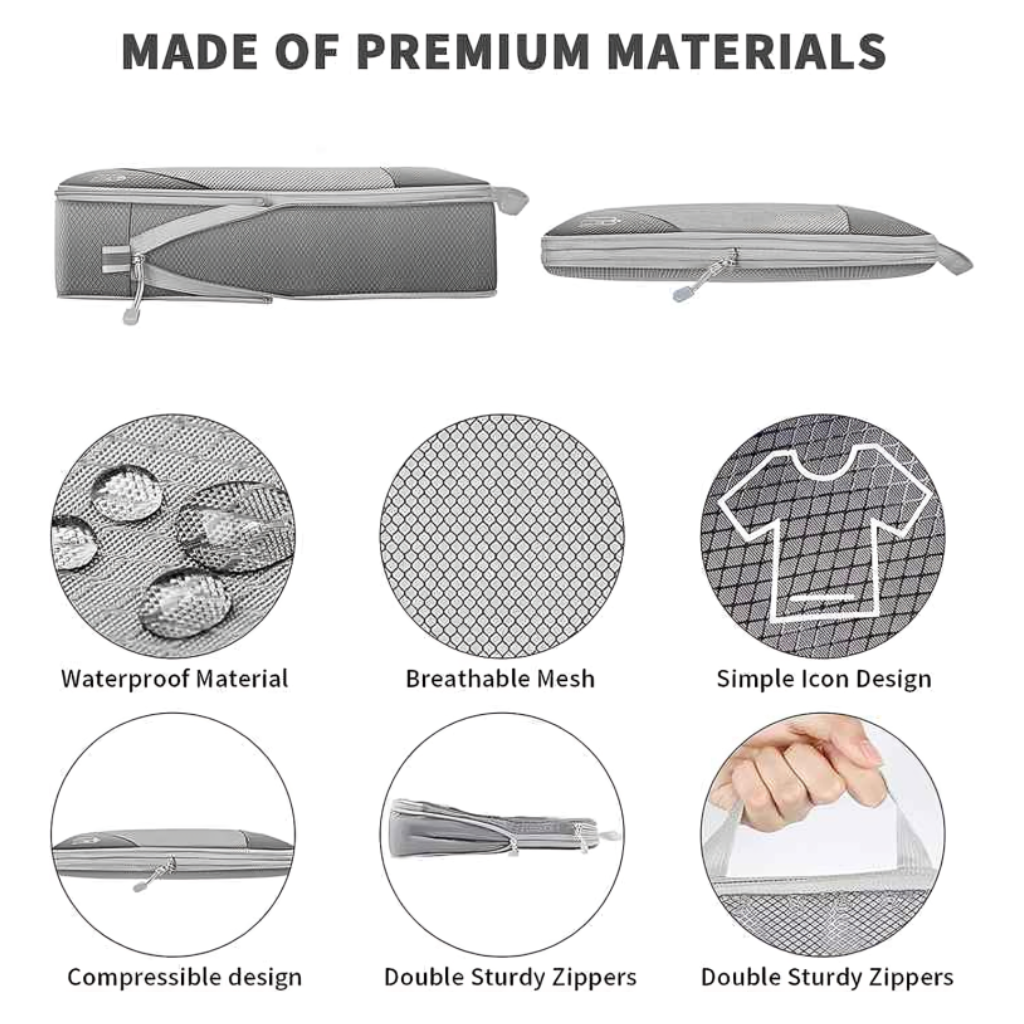 Miomu Set Organizador para Viaje, 6 Piezas