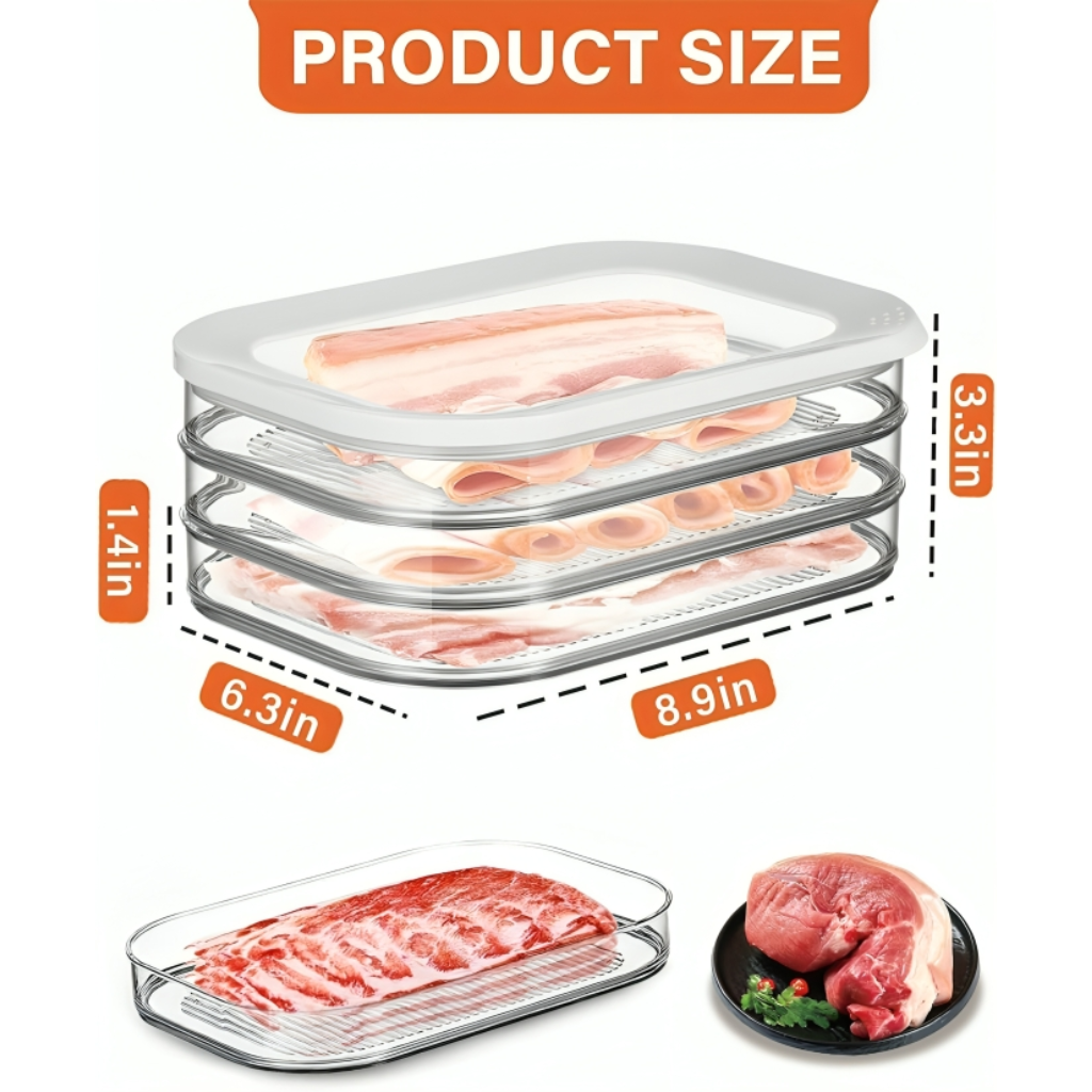 Miomu Contenedor de Plástico para Refrigerador