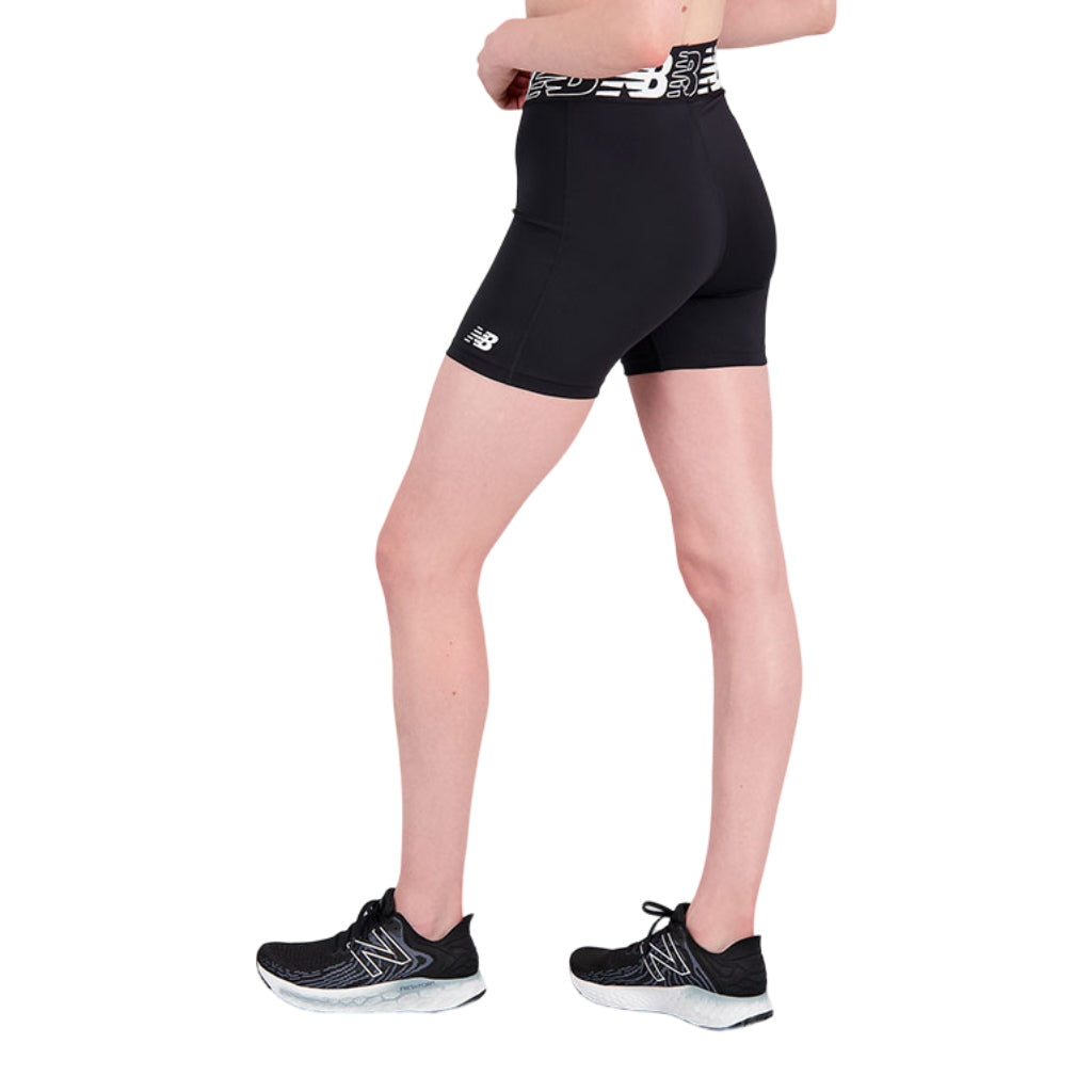 New Balance Licra Deportiva Corta Relentless Negro, para Mujer