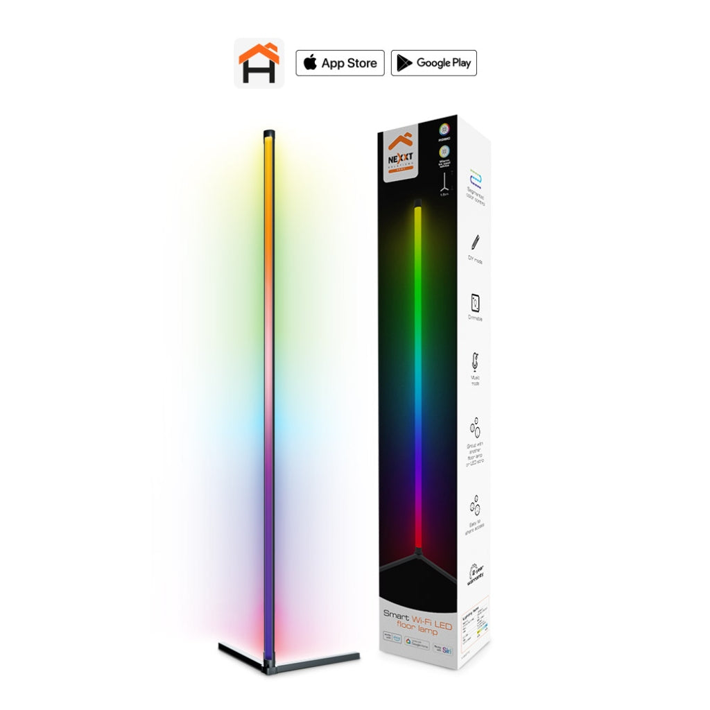 Nexxt Solutions Lámpara LED de Piso Inteligente Wi-Fi 1.5m, NHB-S710