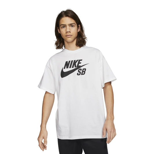 Nike Camiseta NK SB Tee Logo HBR Blanco, para Hombre