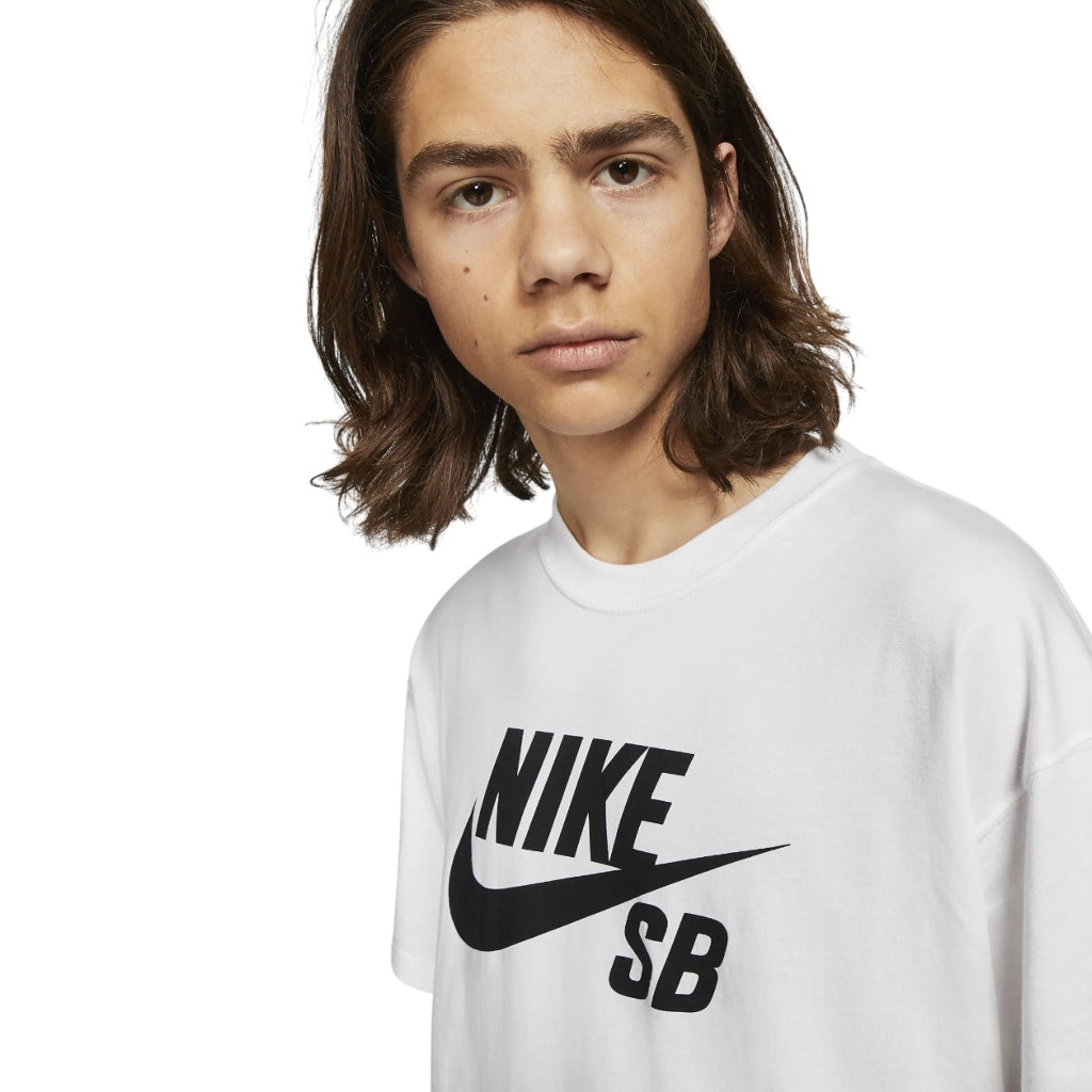 Nike Camiseta NK SB Tee Logo HBR Blanco, para Hombre