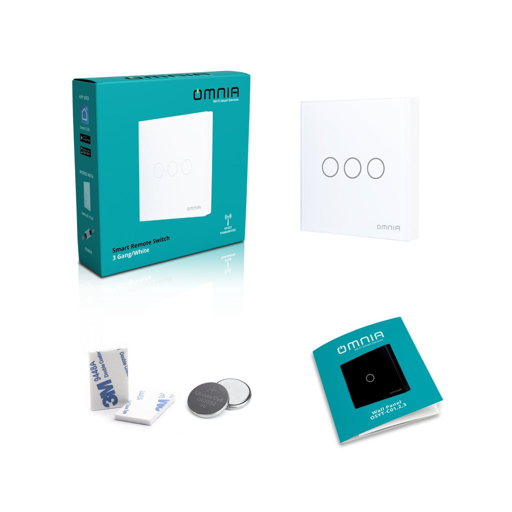 Omnia Interruptor Inteligente Inalámbrico Rf 3 Vías