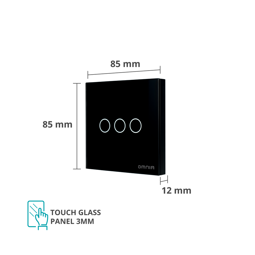 Omnia Interruptor Inteligente Inalámbrico Rf 3 Vías